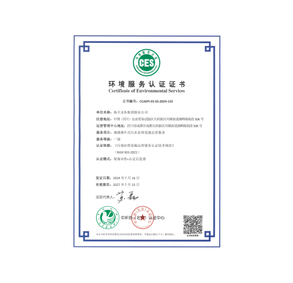 城镇集中式污水处理设施运营服务